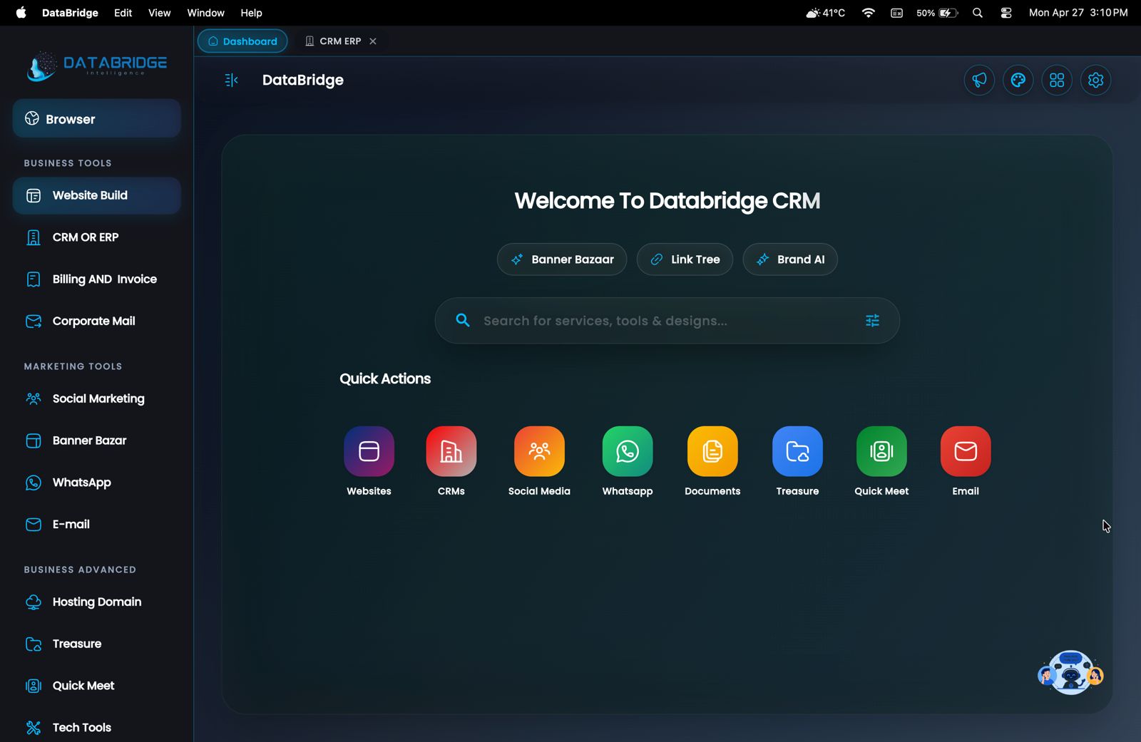 DataBridgeCRM Dashboard